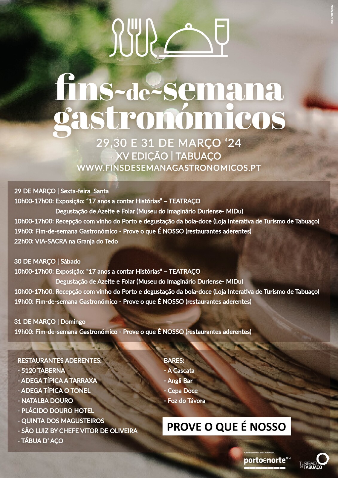 FIM-DE-SEMANA GASTRONÓMICO - PROVE O QUE É NOSSO