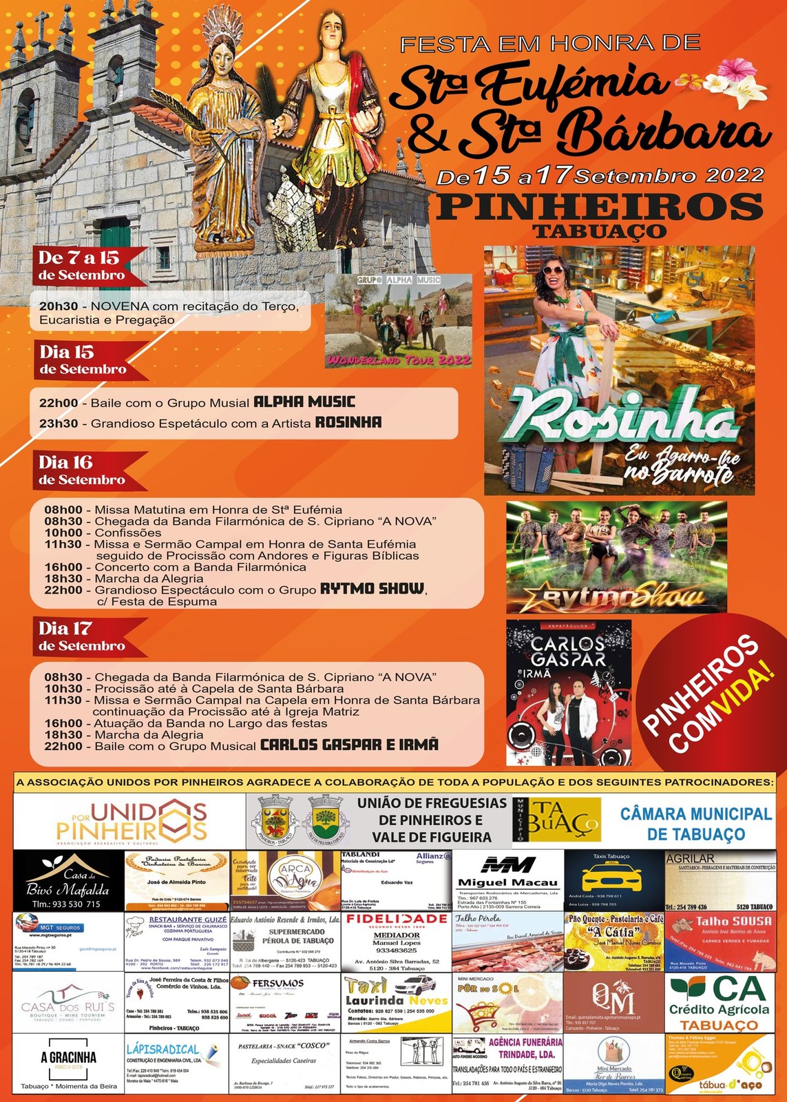 Festas em Honra de Santa Eufémia e Santa Bárbara em Pinheiros