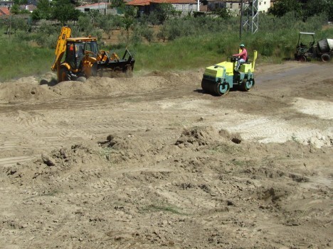 Construção do polidesportivo - ANTES